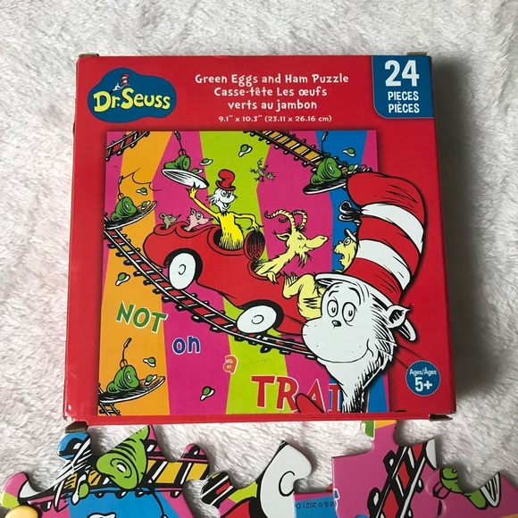 ✨✨5/$10✨✨ DR SEUSS 24 Piece Puzzle Green Eggs & Ham Puzzle - complete - Picture 3 of 10